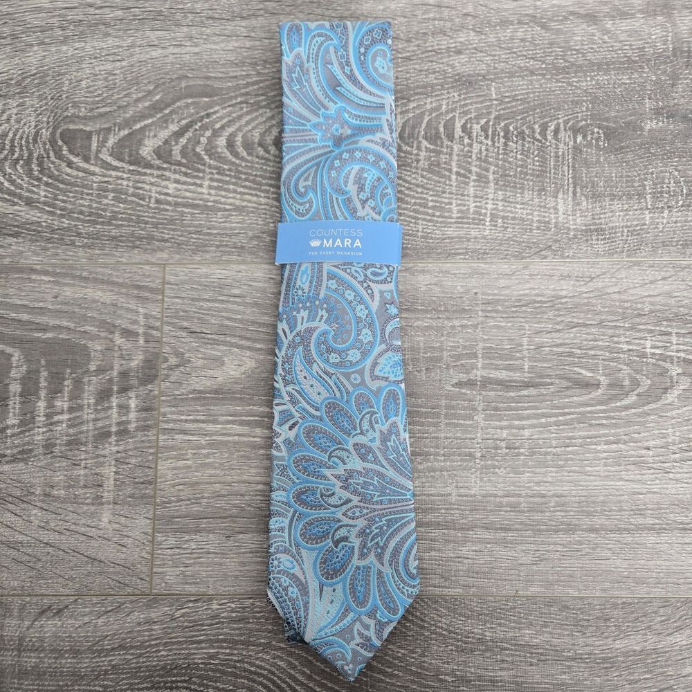 NEW Countess Mara Hand‎ Made 100% Silk Men's Neck Tie pastel paisley